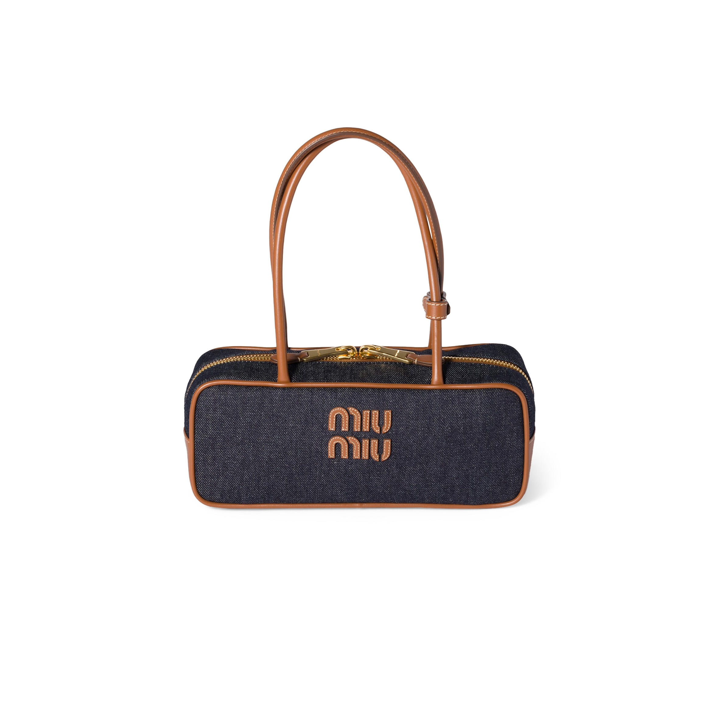 MIU MIU BEAU DENIM BAG 5BB173 (28*11.5*8cm)